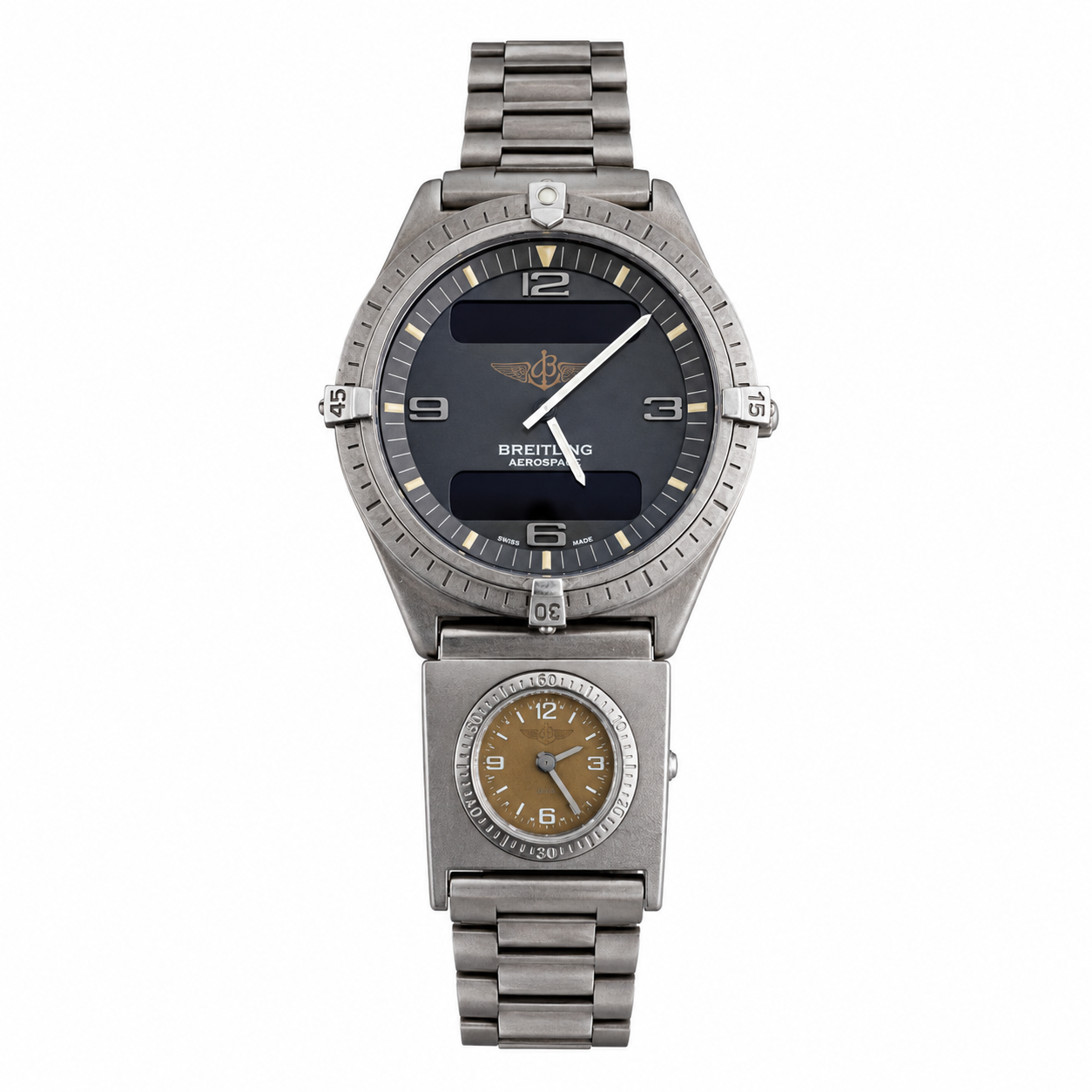 Vintage Breitling Aerospace Analog-Digital Titanium Watch - Battery Required