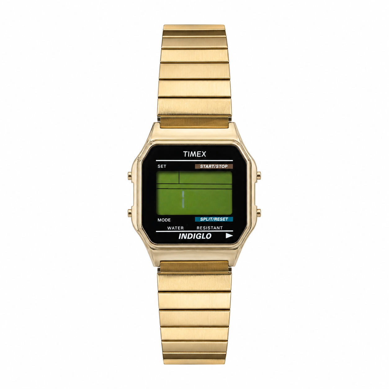 Vintage Timex Classic Digital Gold-Tone Expansion Band Watch - Battery Required
