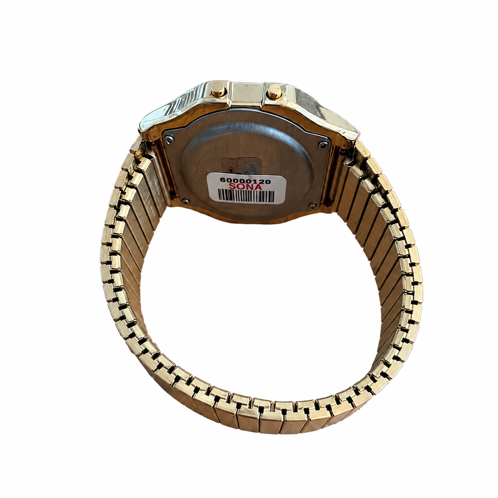 Vintage Timex Classic Digital Gold-Tone Expansion Band Watch - Battery Required