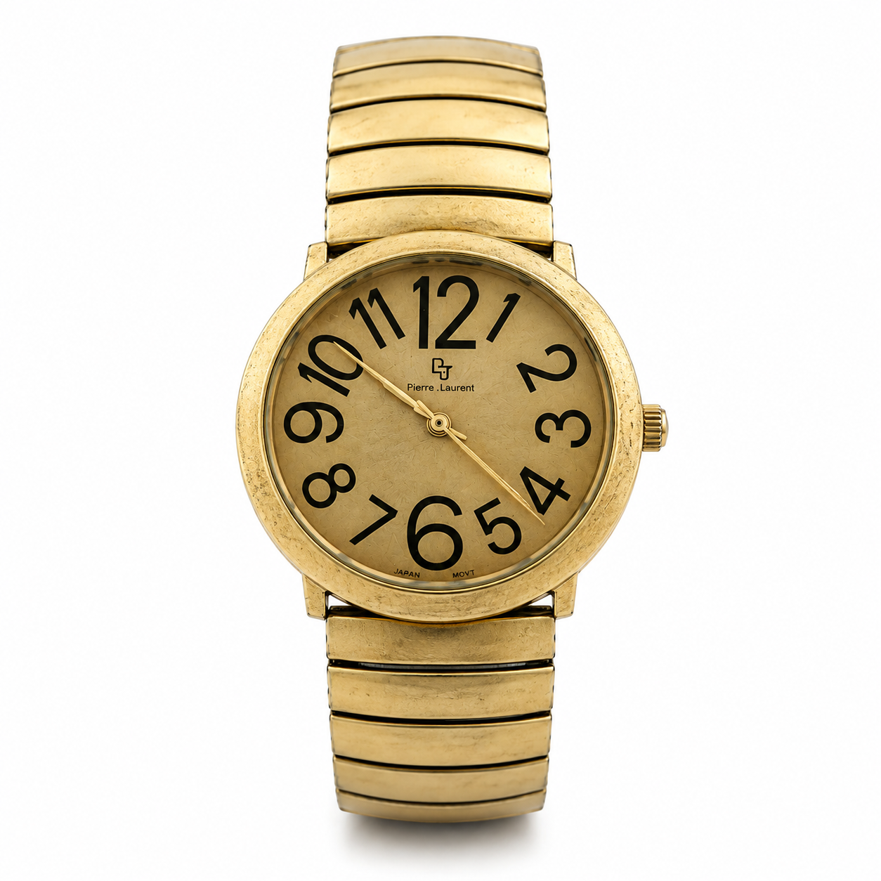 Vintage Pierre Laurent Oversized Gold-Tone Large Numeral - Battery Required