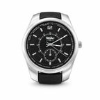 Mossimo World Time-Style Black Dial Quartz Watch with Black Strap - Requires a Battery