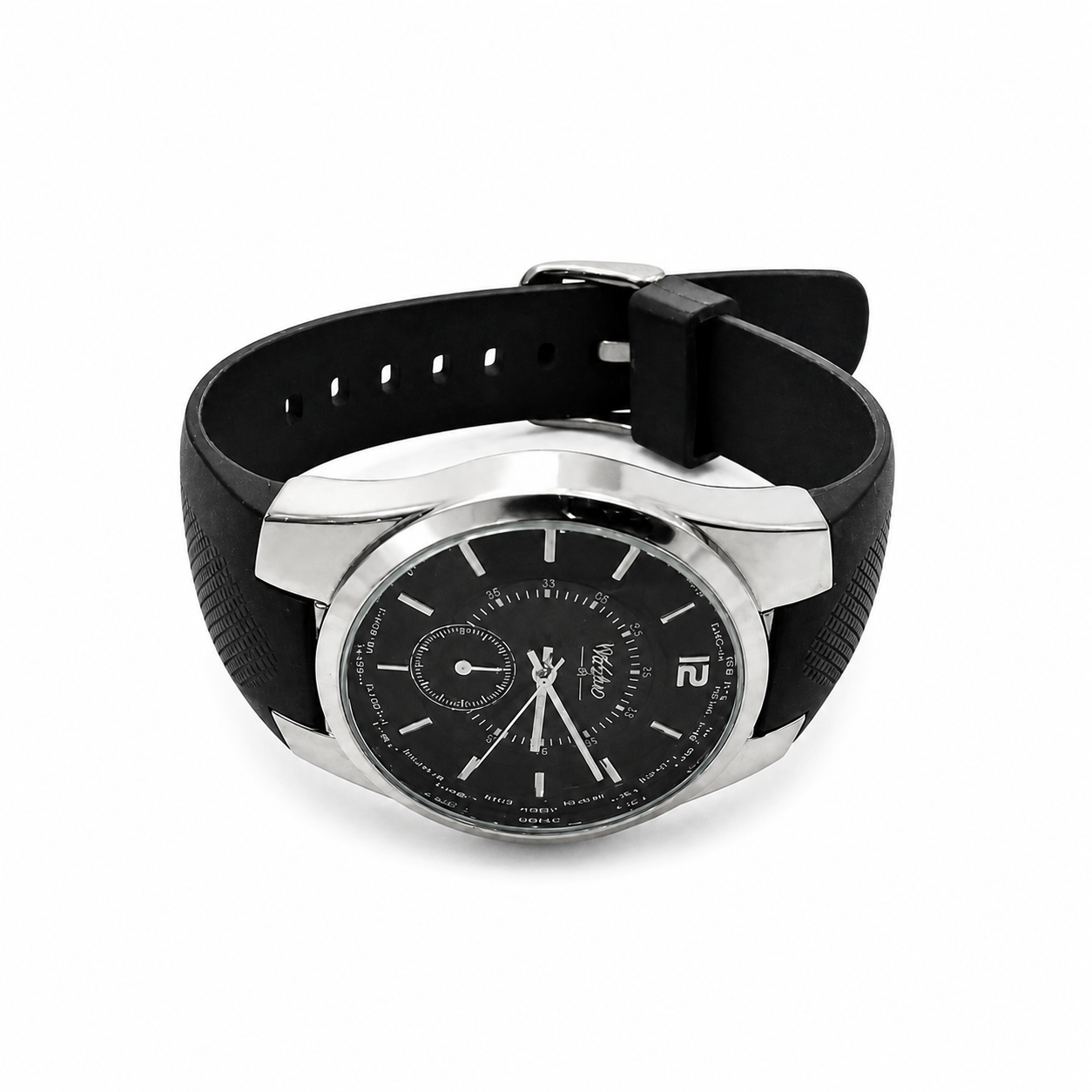 Mossimo World Time-Style Black Dial Quartz Watch with Black Strap - Requires a Battery