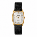 Wynfield Rectangular Gold-Tone Japan Quartz Watch with Black Strap - Requires a Battery