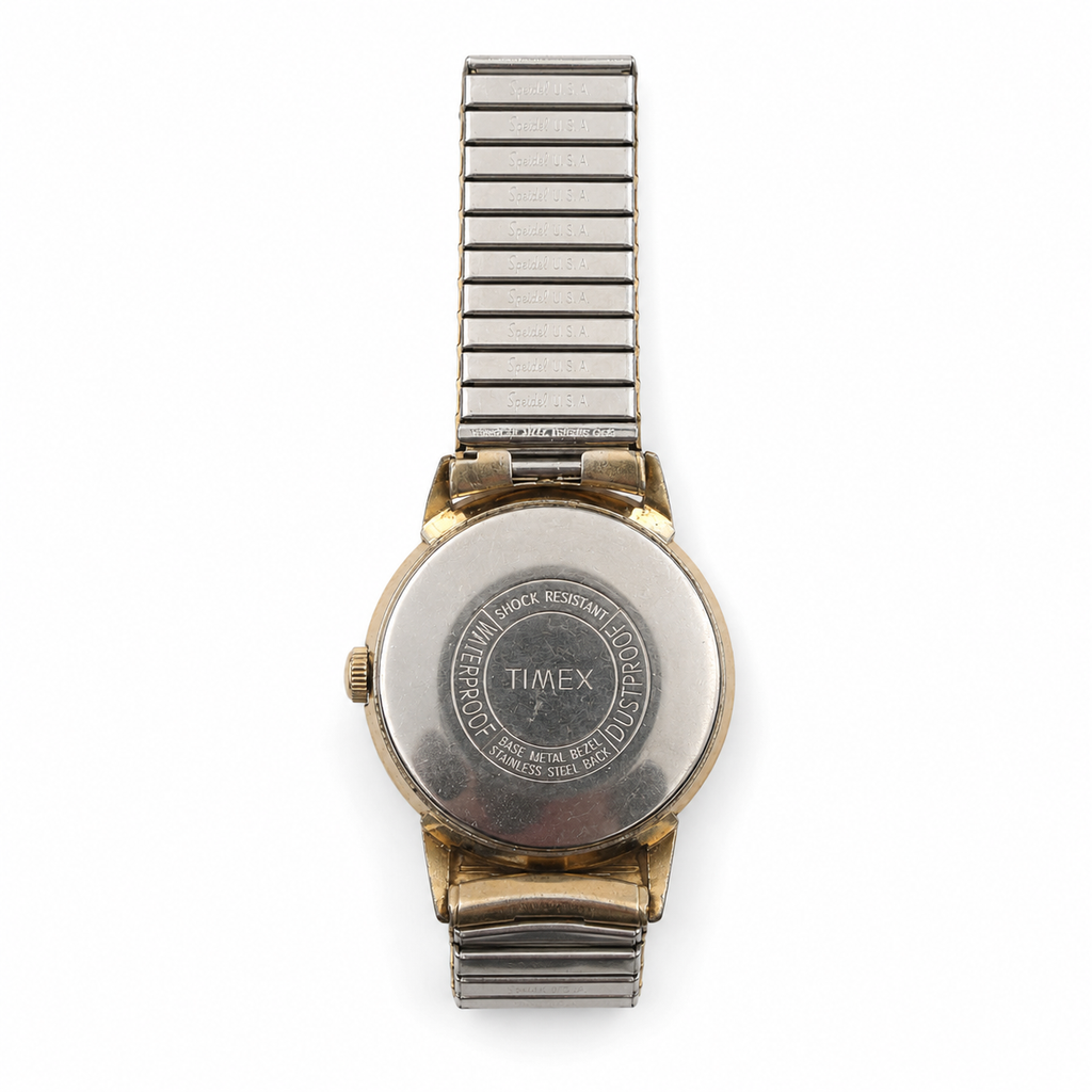 Timex Waterproof Gold-Tone Date Mechanical Watch - Requires Winding