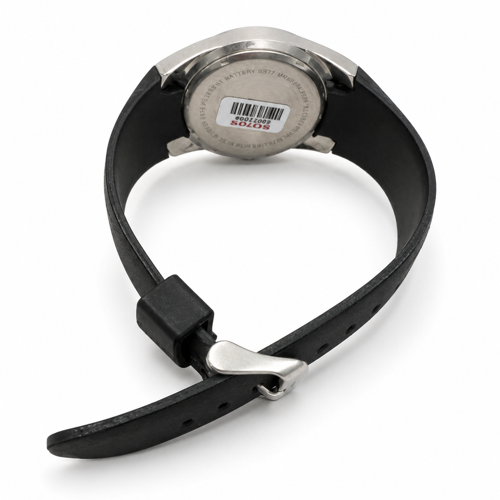 Mossimo World Time-Style Black Dial Quartz Watch with Black Strap - Requires a Battery