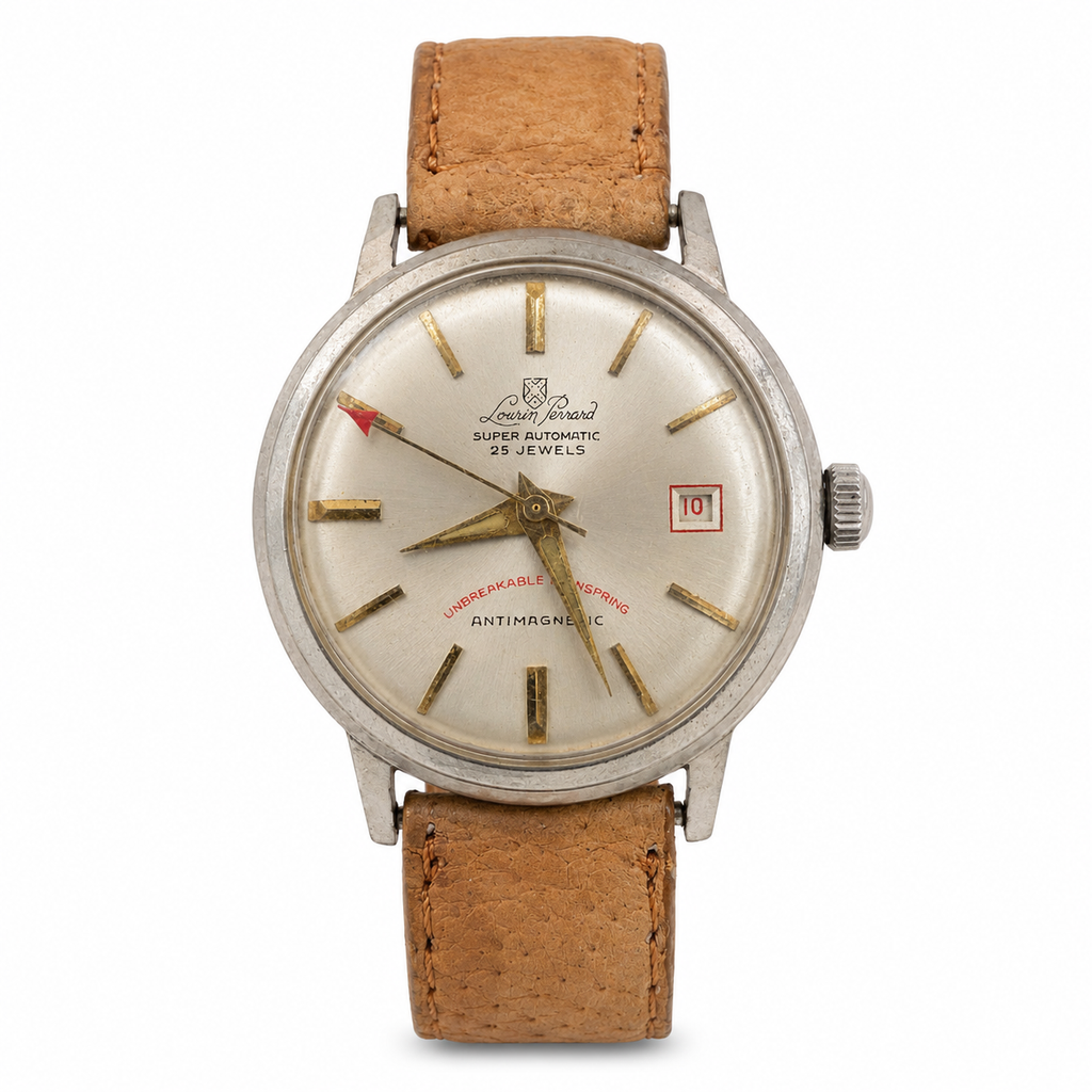 Lourin Perrard Super Automatic 25 Jewels Date Watch - Requires Winding