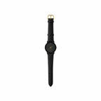 Black Minimalist Swiss Parts Quartz Watch with Black Strap - Requires a Battery