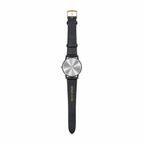 Black Minimalist Swiss Parts Quartz Watch with Black Strap - Requires a Battery