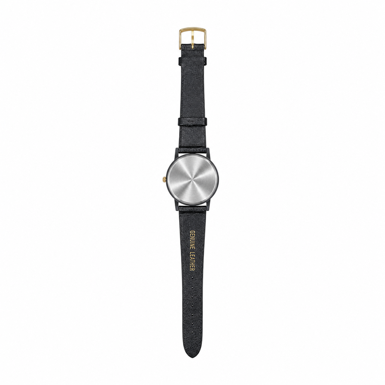 Black Minimalist Swiss Parts Quartz Watch with Black Strap - Requires a Battery