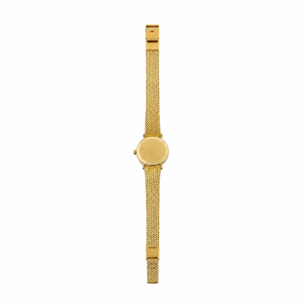 Lize Gold-Tone Crystal Bezel Black Dial Quartz Watch - Requires a Battery