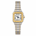 M. Cassini Two-Tone Square Roman Numeral Quartz Watch - Requires a Battery