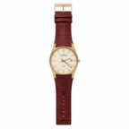 Skagen Denmark Automatic Date Watch Brown Leather Strap