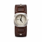 Vintage dean. Minimalist Wide Leather Cuff Quartz Watch - Requires a Battery