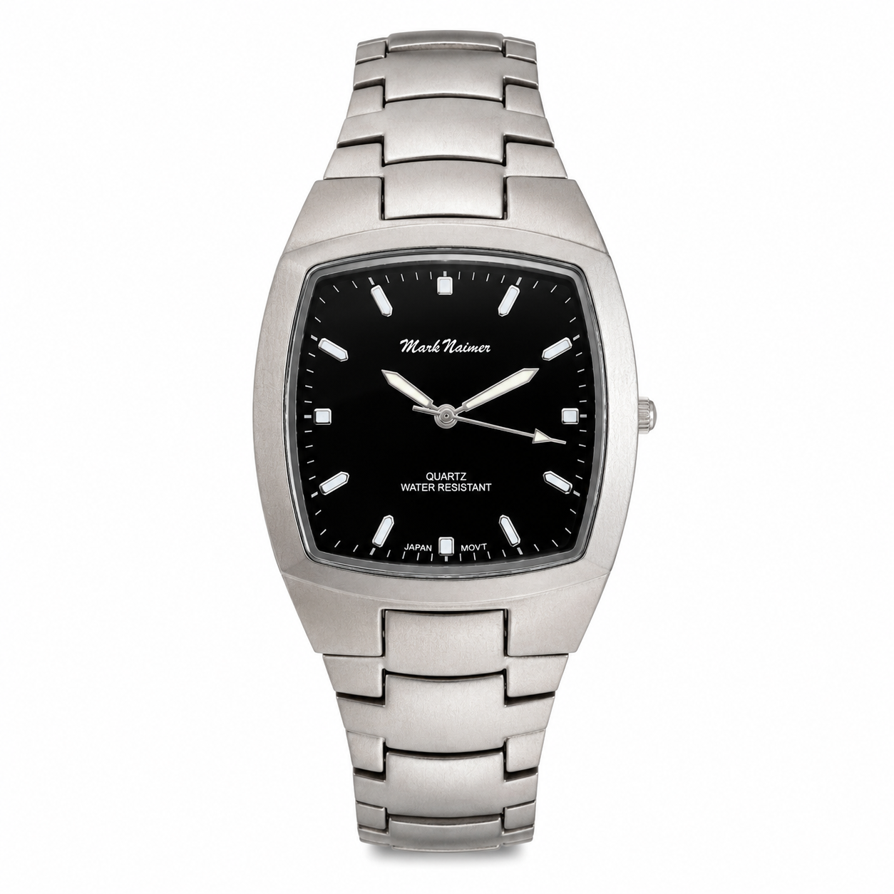 Mark Naimer MN-1075 Quartz Black Dial Stainless Steel Watch - Requires a Battery