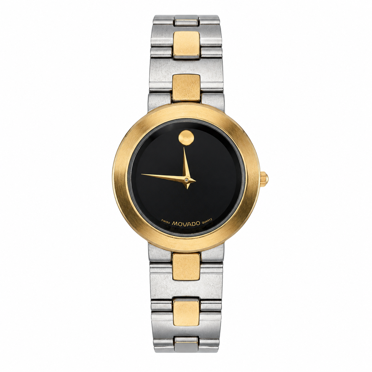 Movado Museum Black Dial Two-Tone Quartz Watch - Requires a Battery