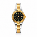 Jacques Edho Paris Two-Tone Black Dial Sport Diver Quartz Watch - Requires a Battery