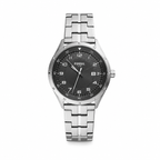Fossil Stainless Steel Charcoal Dial Sport Quartz Watch - Requires a Battery