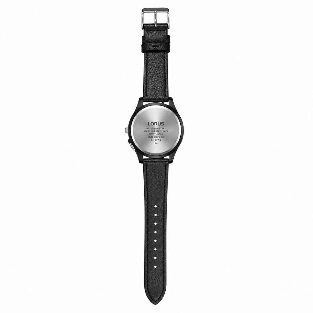 Lorus Black Dial 50M Quartz Date Watch