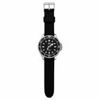 Q&Q Black Diver-Style 50M Quartz Watch