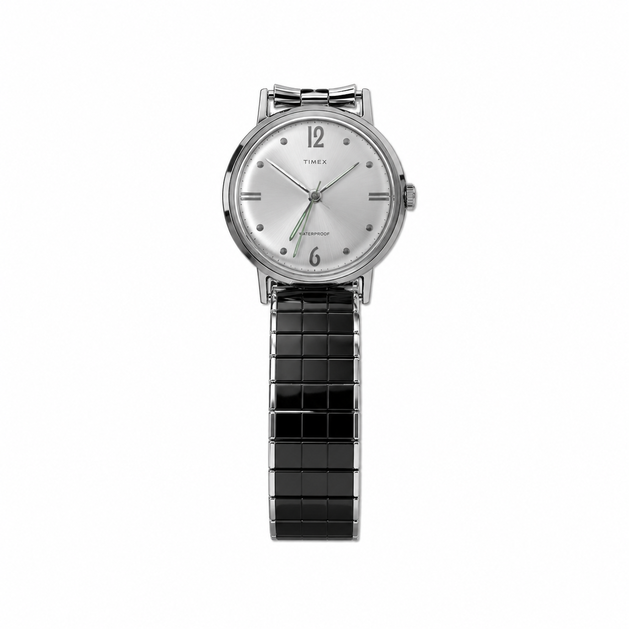 Vintage Timex Silver-Tone Men's Dress Watch