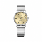 Vintage Le Baron Quartz Dress Watch with Black Leather Strap