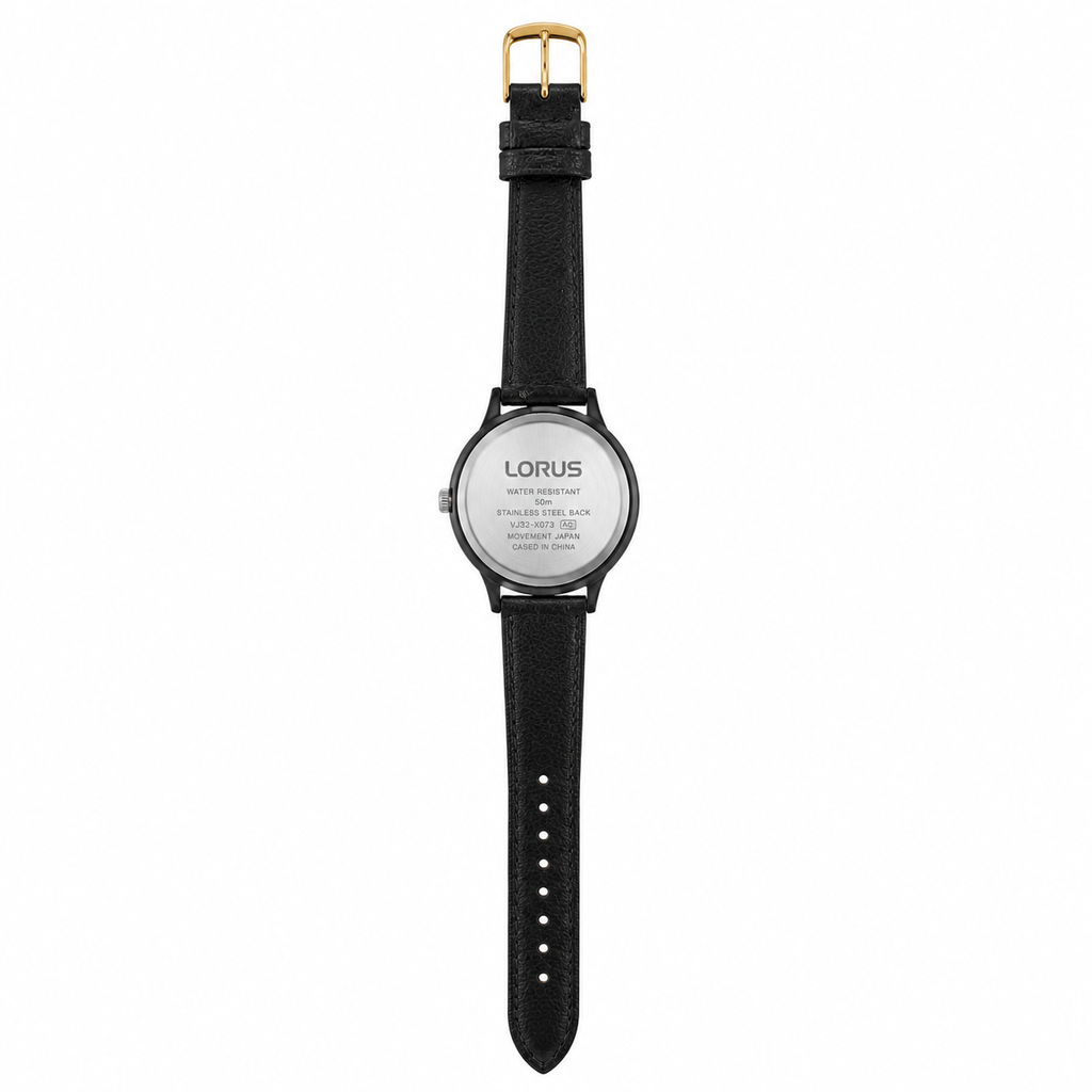 Lorus Classic Black Dial Quartz Watch — 50M