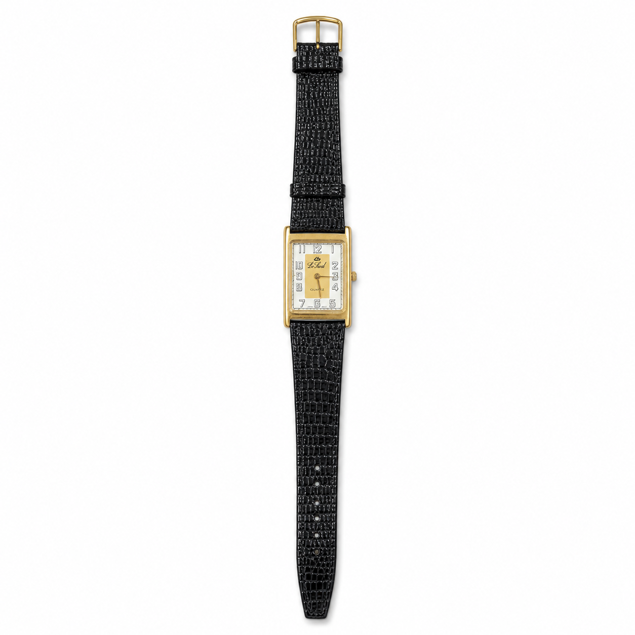 Le Sand Rectangular Gold-Tone Quartz Dress Watch - Requires a Battery
