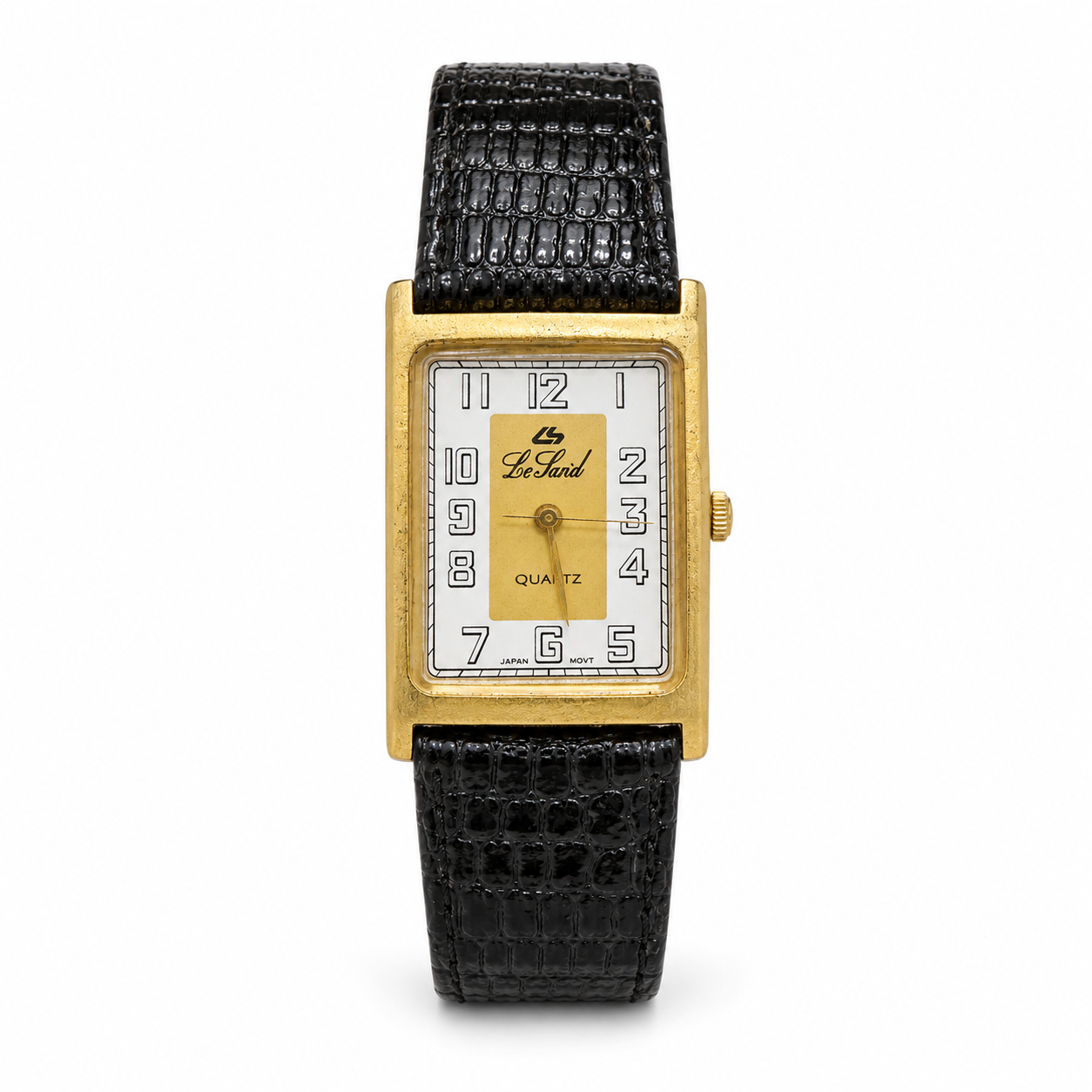 Le Sand Rectangular Gold-Tone Quartz Dress Watch - Requires a Battery