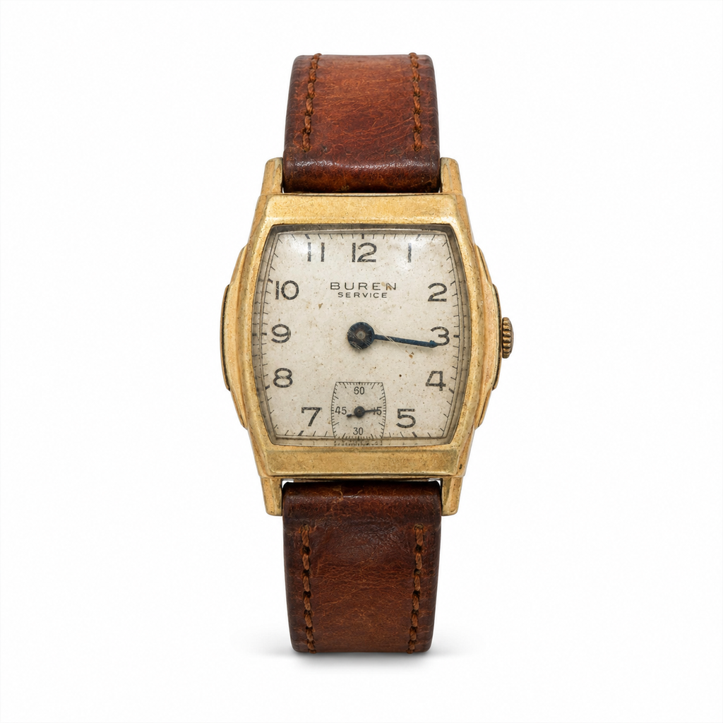 Vintage Buren Service Small Seconds Mechanical Watch - Requires Winding