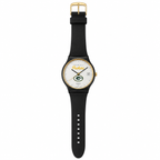 Green Bay Packers Quartz Analog Watch White Dial Black Strap - Requires a Battery