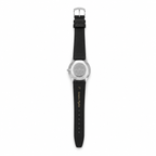 Skagen Denmark Steel Black Dial Leather Quartz Watch - Requires a Battery
