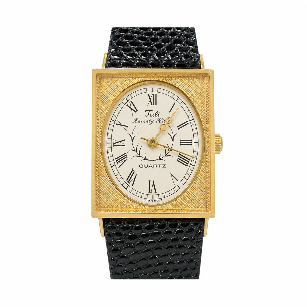 Vintage Tali Beverly Hills Gold-Tone Roman Numeral Quartz Watch - Requires a Battery