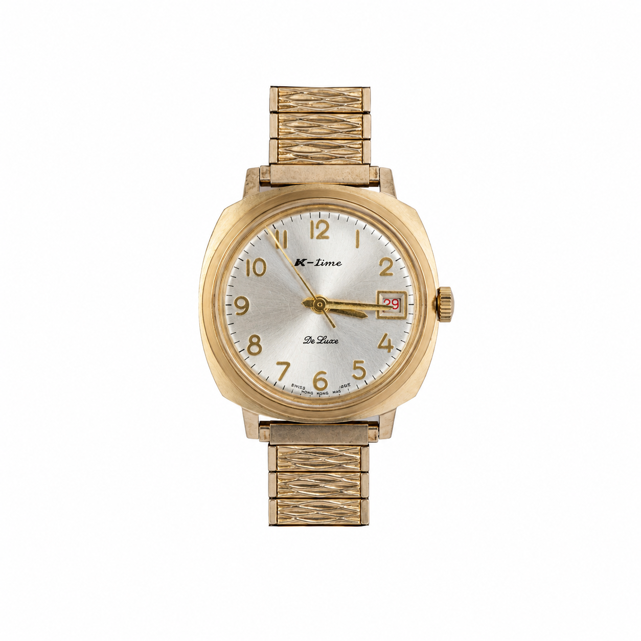 Vintage K-Time De Luxe Date Mechanical Watch - Requires Winding