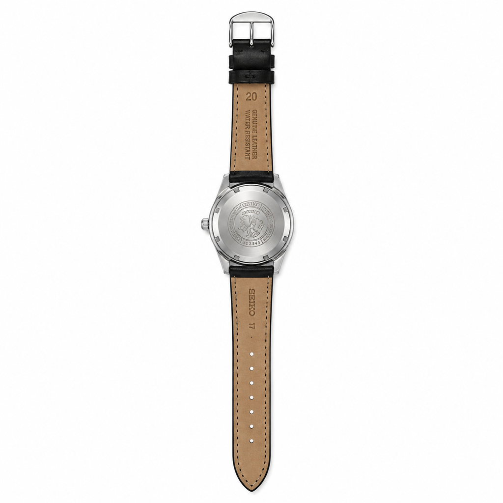 Seiko Quartz Rectangular Analog Watch Black Strap - Requires a Battery