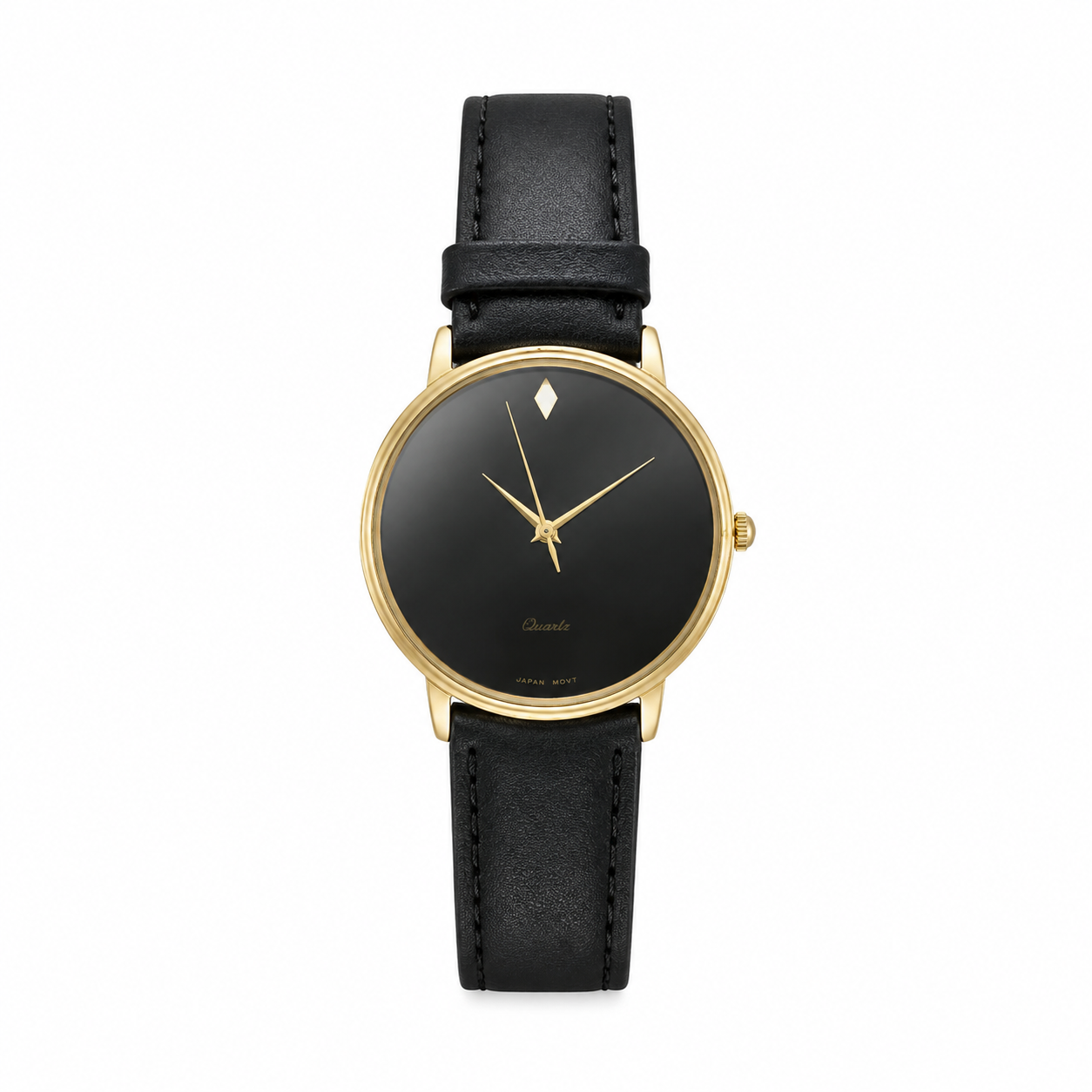 Minimalist Black Dial Japan Quartz Watch - Requires a Battery