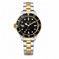 Geneva 2001 Two-Tone Black Dial Date Quartz Watch - Requires a Battery