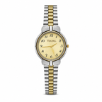 Viking Champagne Dial Two-Tone Analog Quartz Watch - Requires a Battery