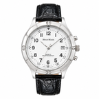 Hugo Maxx Quartz Water Resistant Date Watch Black Leather Strap - Requires a Battery
