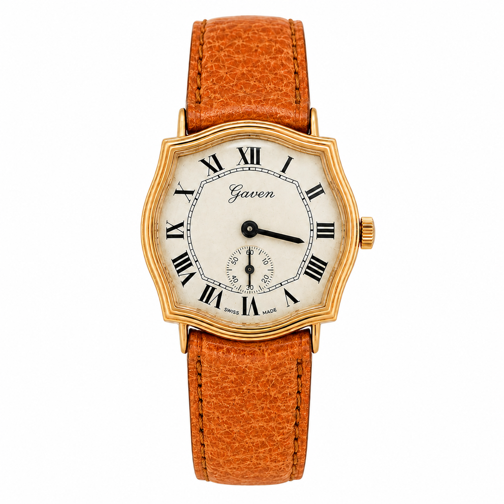 Gaven Swiss Made Tonneau Roman Numeral Small Seconds Watch - Requires Winding