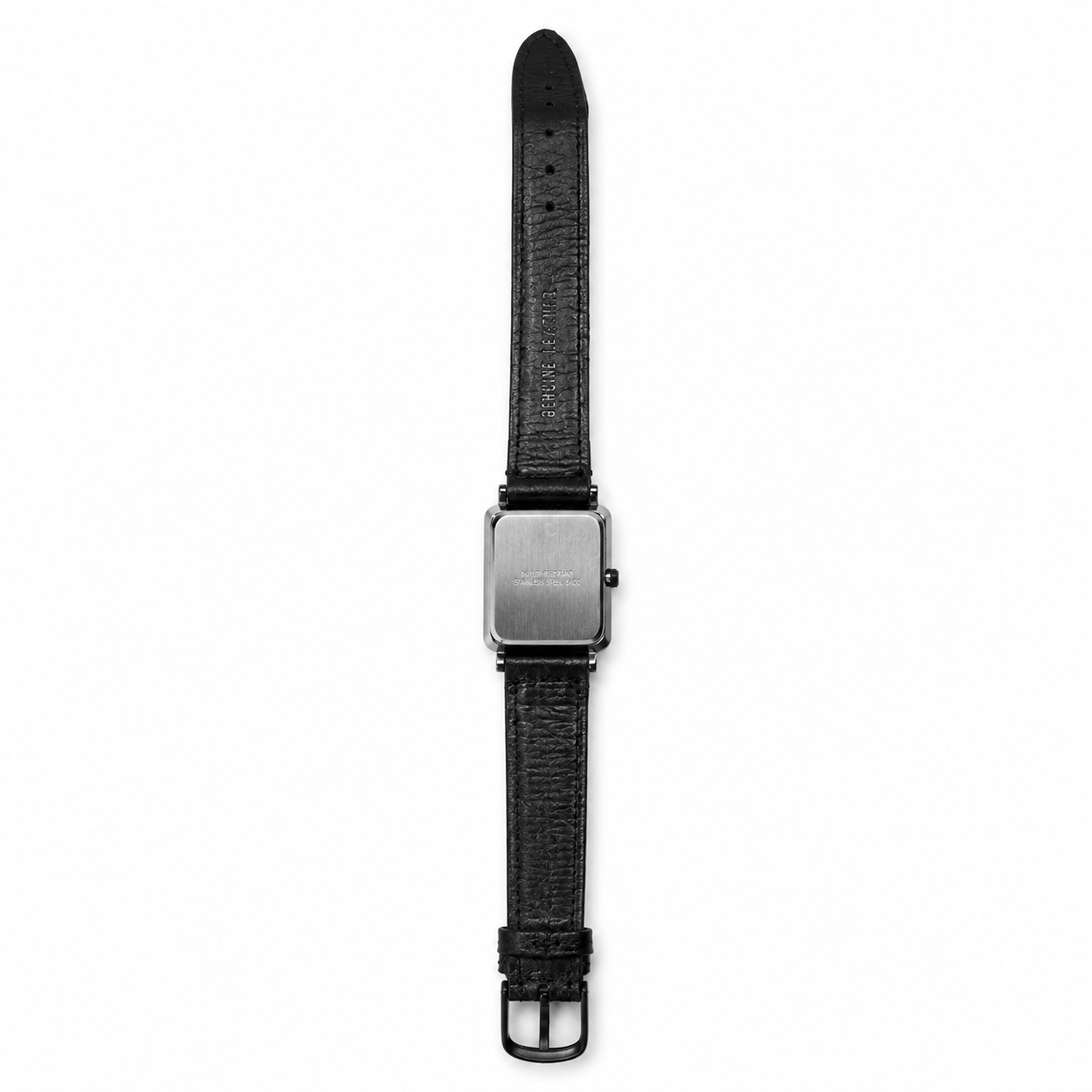 Rectangular Japan Quartz Black & Gold-Tone Dress Watch - Requires a Battery