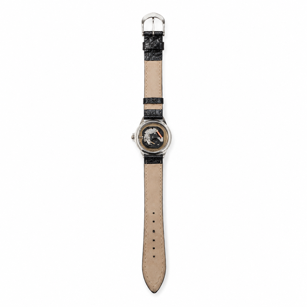Hugo Maxx Quartz Water Resistant Date Watch Black Leather Strap - Requires a Battery
