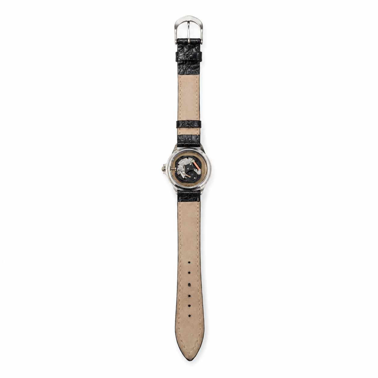 Hugo Maxx Quartz Water Resistant Date Watch Black Leather Strap - Requires a Battery