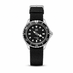 Q&Q Quartz Diver-Style Black Dial Watch - Requires a Battery