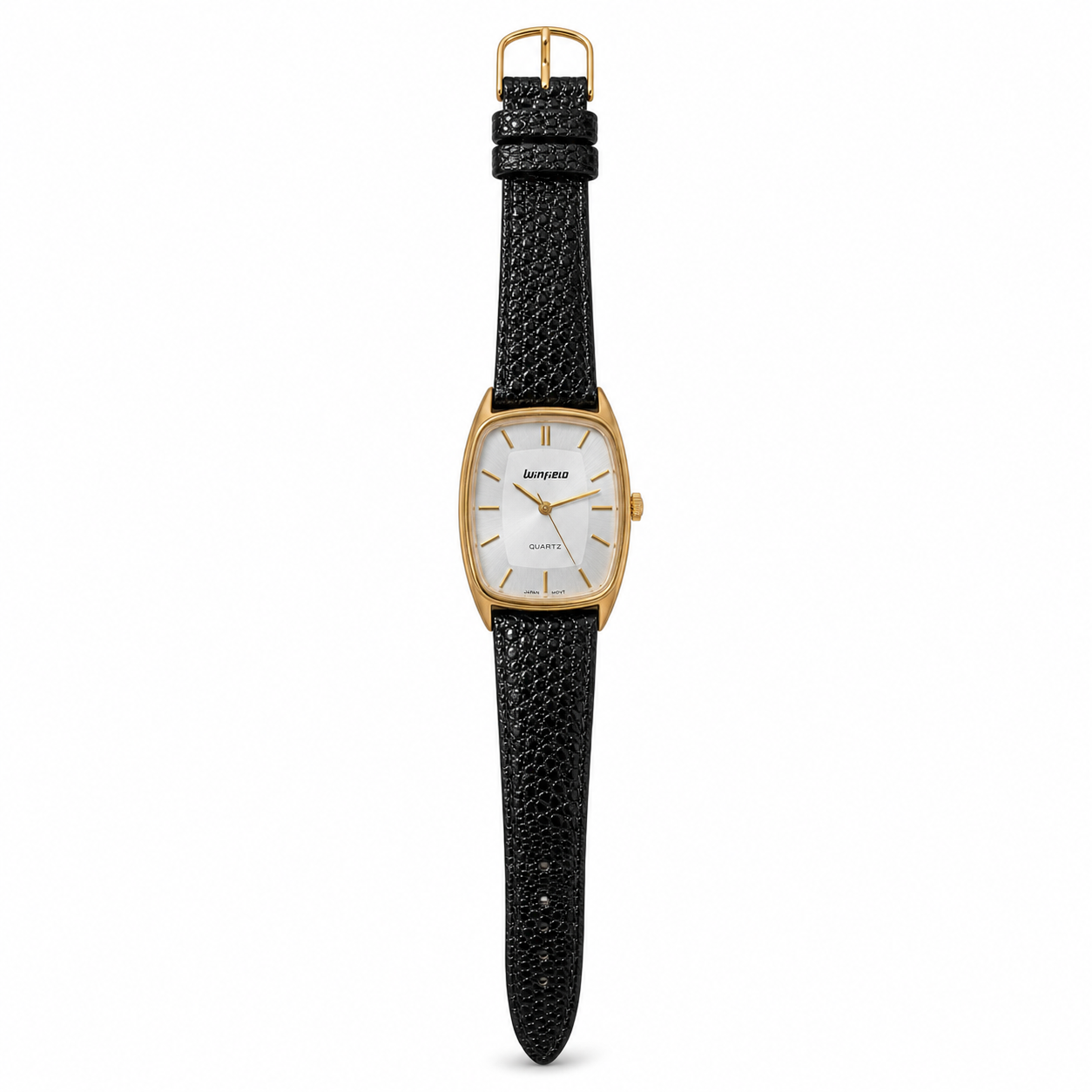 Winfield Rectangular Gold-Tone Quartz Dress Watch - Requires a Battery