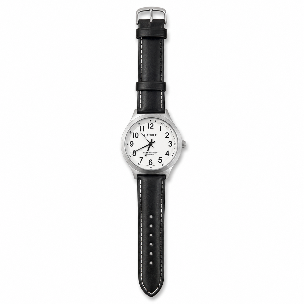 Caprice 30M White Dial Quartz Watch - Requires a Battery
