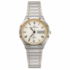 Ambassador Day-Date Roman Numeral Quartz Watch - Requires a Battery