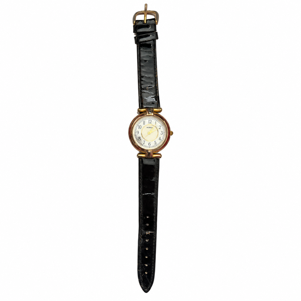 Vintage Fossil White Arabic Dial Gold-Tone Quartz Watch - Requires a Battery