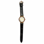 Vintage Fossil White Arabic Dial Gold-Tone Quartz Watch - Requires a Battery