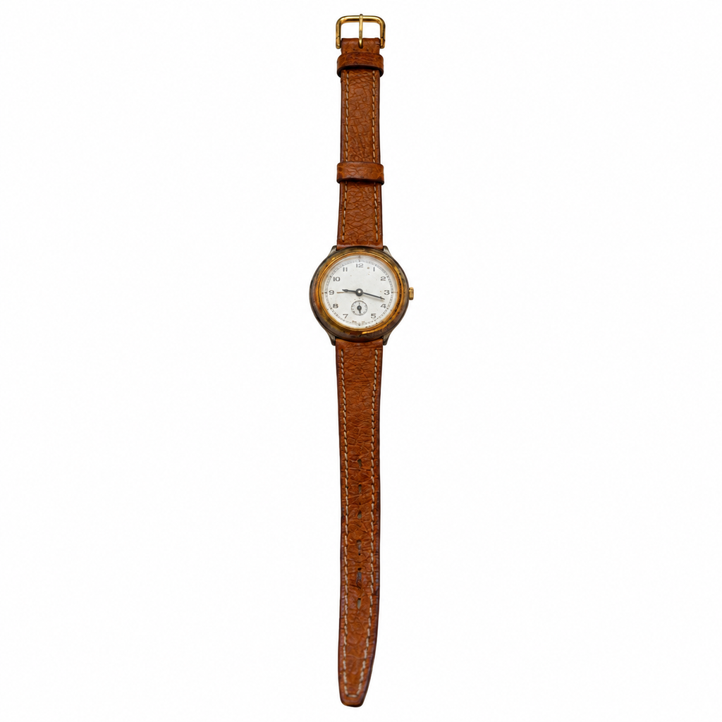 Vintage White Arabic Dial Small Seconds Quartz Watch - Requires a Battery