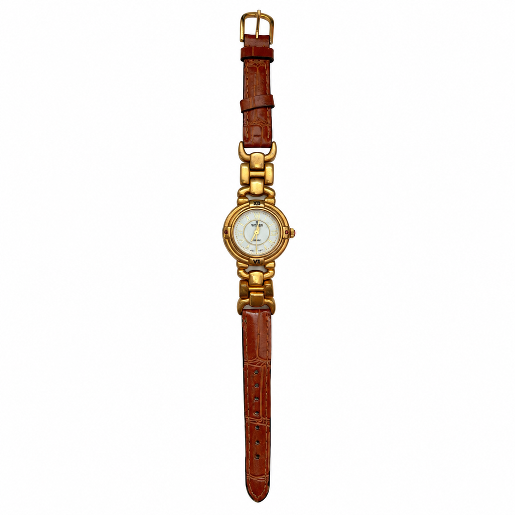 Vintage Visage Roman Dial Gold-Tone Quartz Watch - Requires a Battery